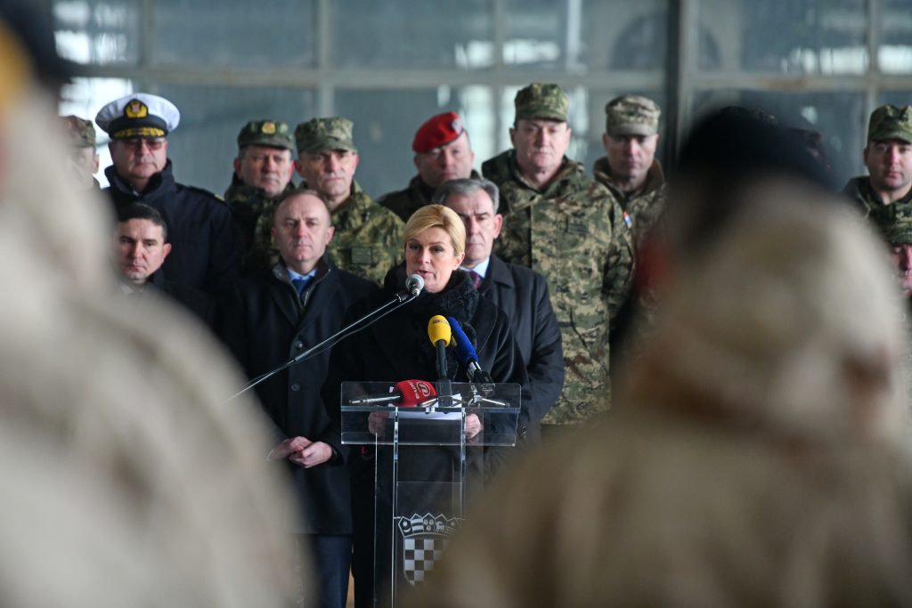 8th HRVCON sendoff to Resolute Support Hrvatski vojnik